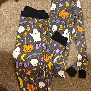 Halloween Ghost Print little Sleepies bamboo pajama set 5/6